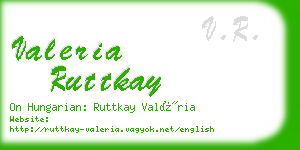 valeria ruttkay business card